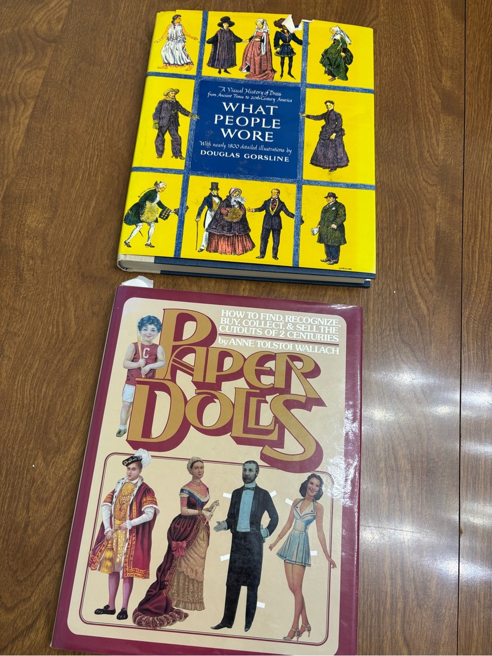 2 costume books—Paper Dolls & What People Wore Vintage